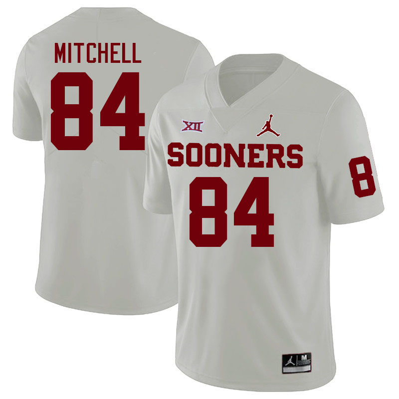 Men #84 Davon Mitchell Oklahoma Sooners College Football Jerseys Stitched-White